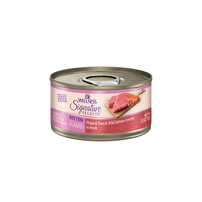Wellness CORE Signature Selects Flaked Skipjack Tuna & Wild Salmon Kitten Grain Free Wet Cat Food 2.8oz