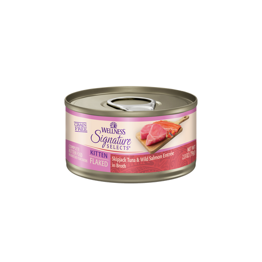 Wellness CORE Signature Selects Flaked Skipjack Tuna & Wild Salmon Kitten Grain Free Wet Cat Food 2.8oz