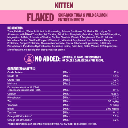 Wellness CORE Signature Selects Flaked Skipjack Tuna & Wild Salmon Kitten Grain Free Wet Cat Food 2.8oz