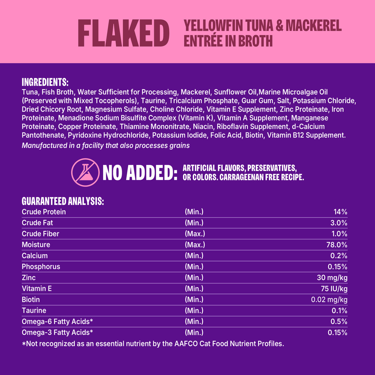 Wellness CORE Signature Selects Flaked Yellowfin Tuna & Mackerel Grain Free Wet Cat Food 2.8oz