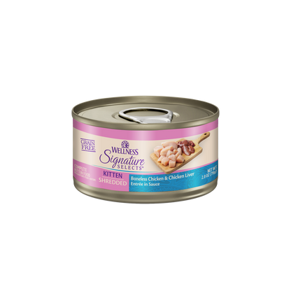 Wellness CORE Signature Selects Shredded Chicken & Chicken Liver Kitten Grain Free Wet Cat Food 2.8oz