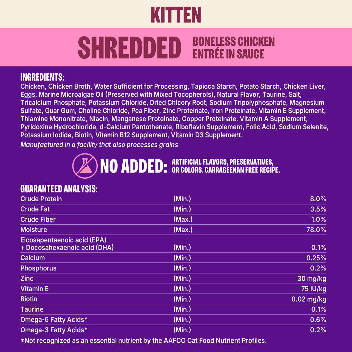 Wellness CORE Signature Selects Shredded Chicken & Chicken Liver Kitten Grain Free Wet Cat Food 2.8oz