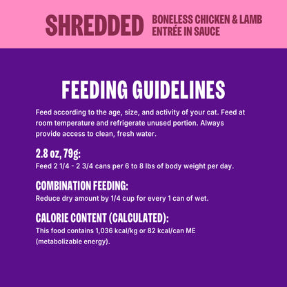 Wellness CORE Signature Selects Shredded Chicken & Lamb Grain Free Wet Cat Food 2.8oz