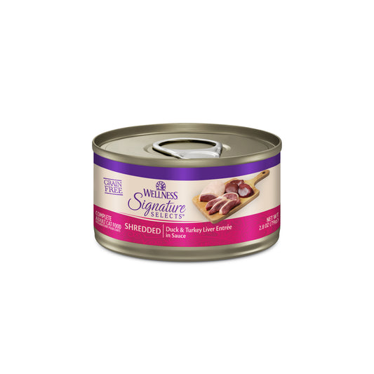 Wellness CORE Signature Selects Shredded Duck & Turkey Liver Grain Free Wet Cat Food 2.8oz