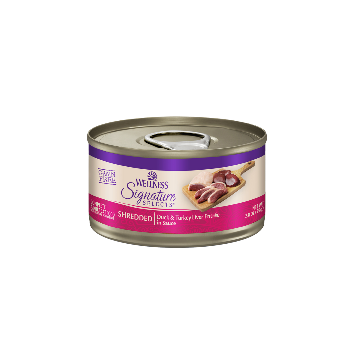 Wellness CORE Signature Selects Shredded Duck & Turkey Liver Grain Free Wet Cat Food 2.8oz