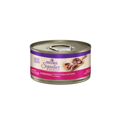 Wellness CORE Signature Selects Shredded Duck & Turkey Liver Grain Free Wet Cat Food 2.8oz