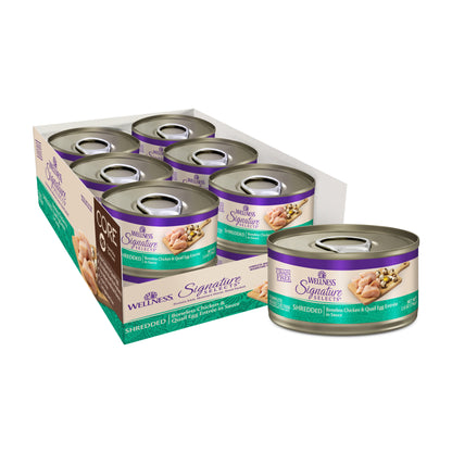 Wellness CORE Signature Selects Shredded Chicken & Quail Egg Grain Free Wet Cat Food 2.8oz