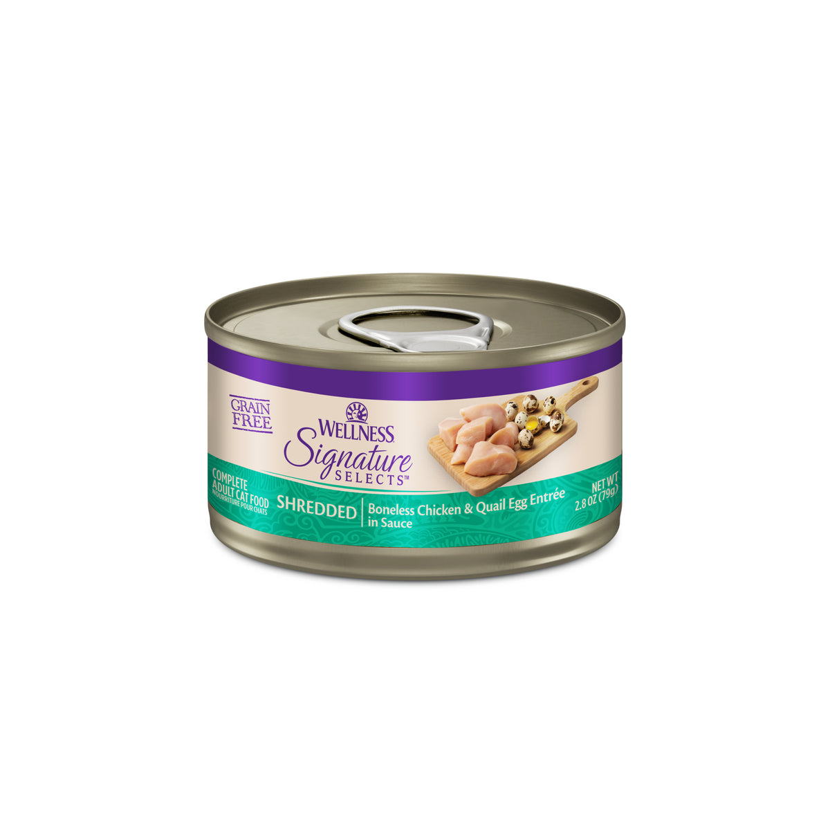Wellness CORE Signature Selects Shredded Chicken & Quail Egg Grain Free Wet Cat Food 2.8oz