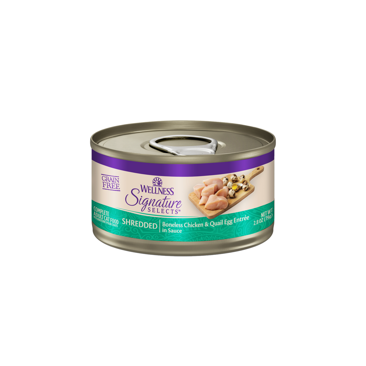 Wellness CORE Signature Selects Shredded Chicken & Quail Egg Grain Free Wet Cat Food 2.8oz