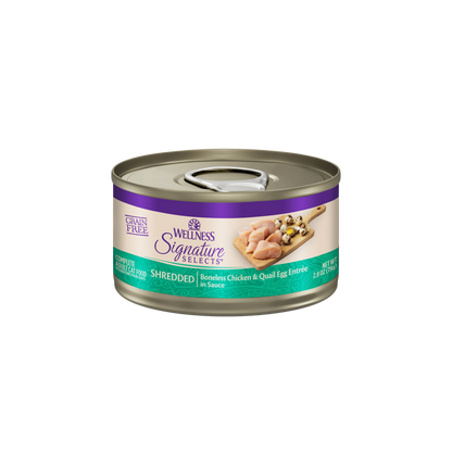Wellness CORE Signature Selects Shredded Chicken & Quail Egg Grain Free Wet Cat Food 2.8oz