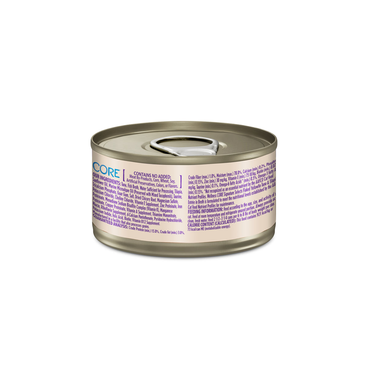 Wellness CORE Signature Selects Flaked Yellowfin Tuna & Tilapia Grain Free Wet Cat Food 2.8oz