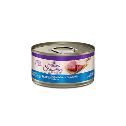 Wellness CORE Signature Selects Flaked Yellowfin Tuna & Tilapia Grain Free Wet Cat Food 2.8oz