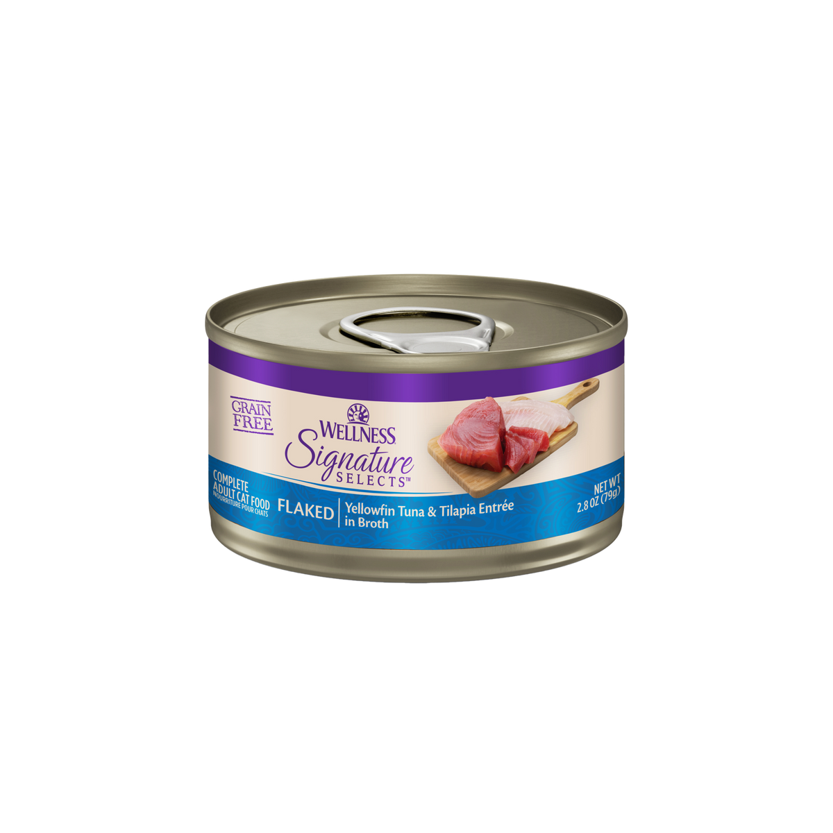 Wellness CORE Signature Selects Flaked Yellowfin Tuna & Tilapia Grain Free Wet Cat Food 2.8oz