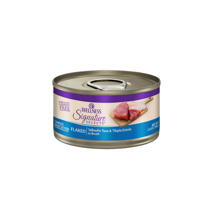 Wellness CORE Signature Selects Flaked Yellowfin Tuna & Tilapia Grain Free Wet Cat Food 2.8oz