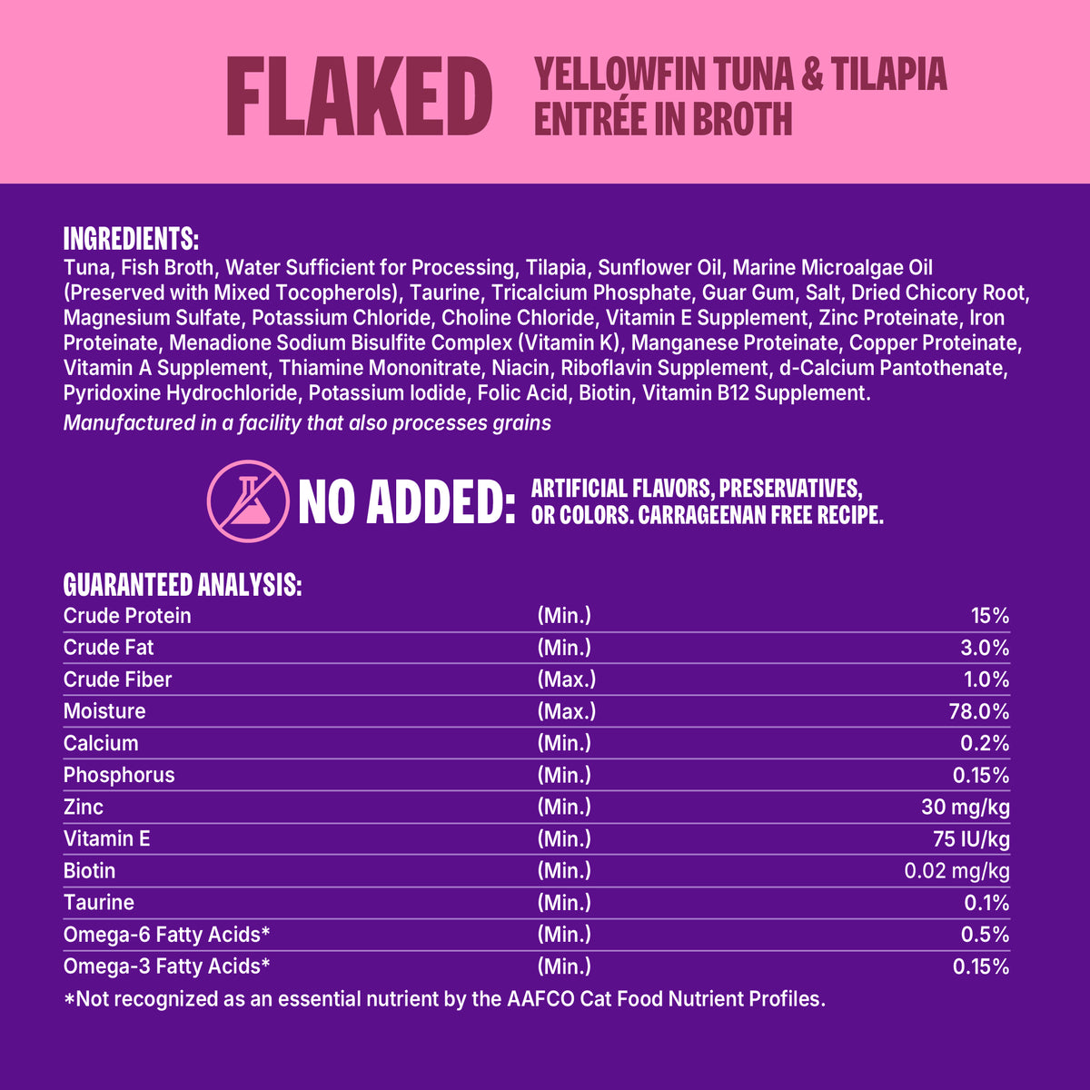 Wellness CORE Signature Selects Flaked Yellowfin Tuna & Tilapia Grain Free Wet Cat Food 2.8oz