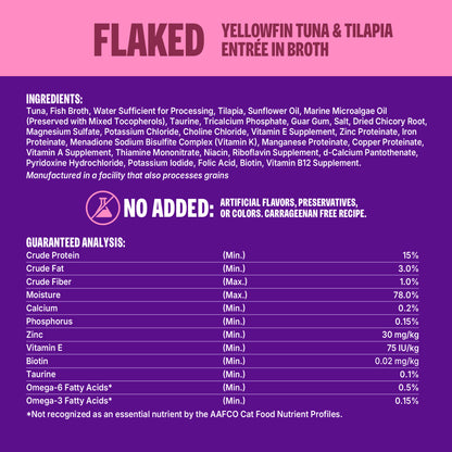 Wellness CORE Signature Selects Flaked Yellowfin Tuna & Tilapia Grain Free Wet Cat Food 2.8oz