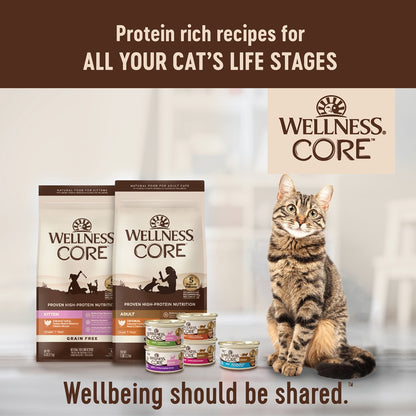 Wellness CORE Whitefish, Salmon & Herring Grain Free Pate Canned Cat Food 5.5oz