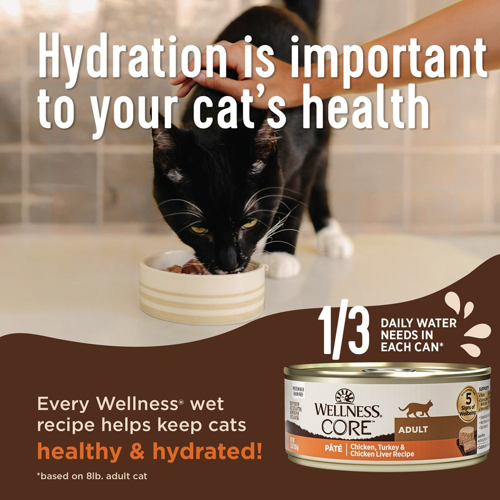 Wellness CORE Whitefish, Salmon & Herring Grain Free Pate Canned Cat Food 5.5oz