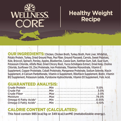 Wellness CORE Healthy Weight Grain Free Wet Dog Food 12.5oz