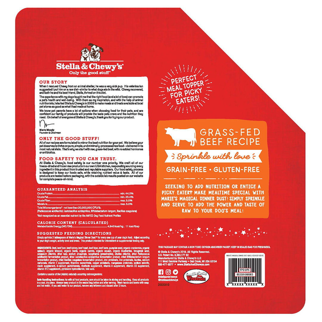 Stella & Chewy’s Marie’s Magical Dinner Dust Grass-Fed Beef for Dogs 7oz