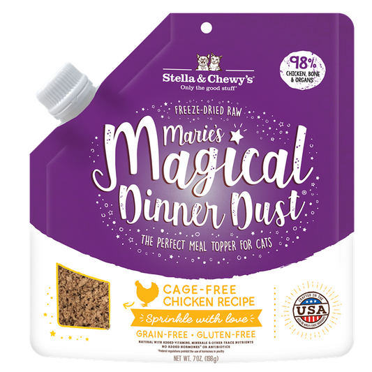 Stella & Chewy’s Marie’s Magical Dinner Dust Cage Free Chicken Meal Topper for Cats 7oz
