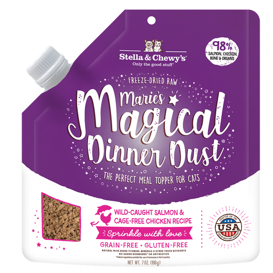 Stella & Chewy’s Marie’s Magical Dinner Dust Salmon & Chicken Meal Topper for Cats 7oz