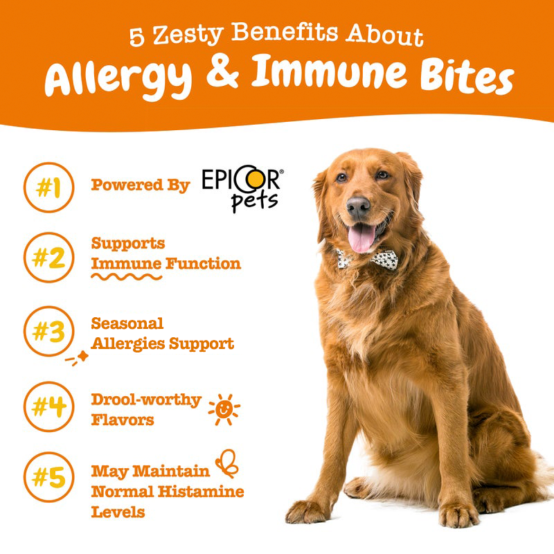Zesty Paws Aller Immune Bites Lamb Flavour Dog Supplement Chews 250ct