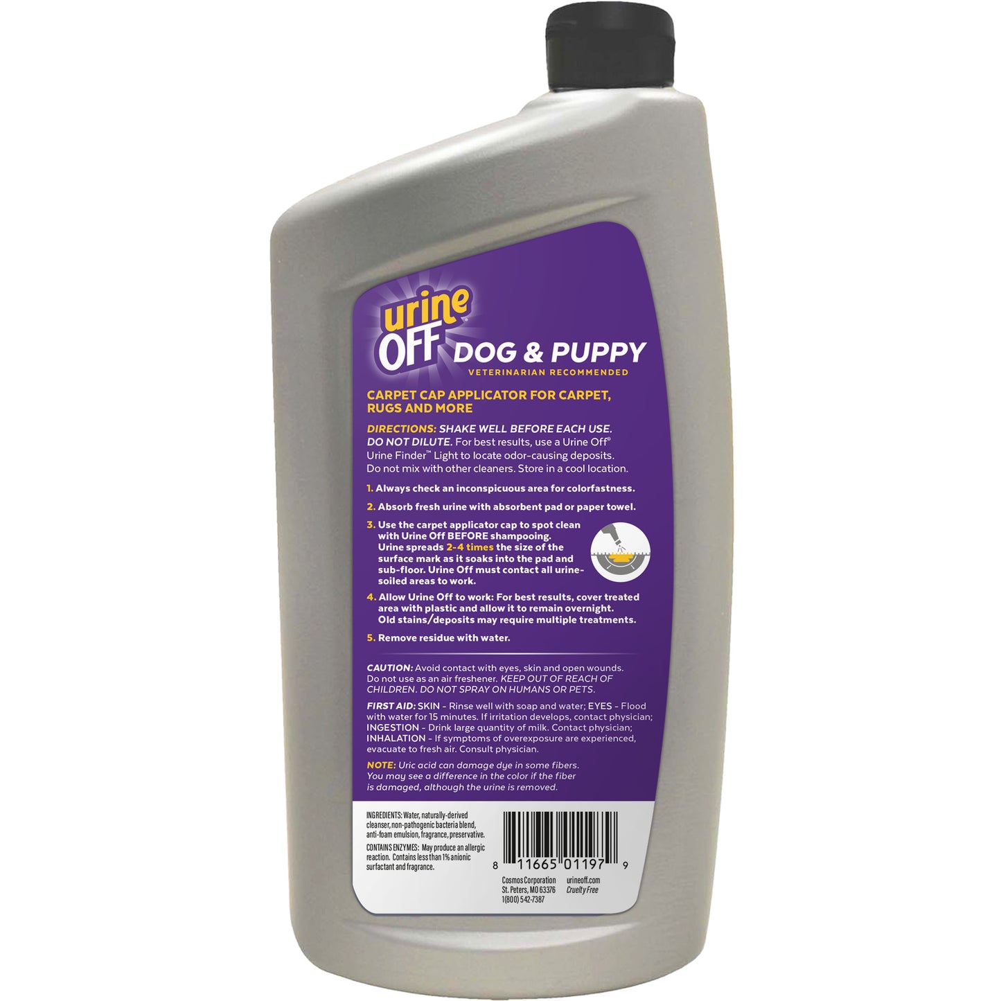 Urine Off Dog and Puppy Hard Surface Stain and Odour Remover Spray 500ml and 32oz refill