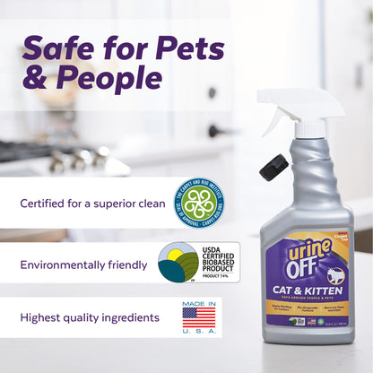 Urine Off Cat and Kitten Hard Surface Stain and Odour Remover Spray 500ml