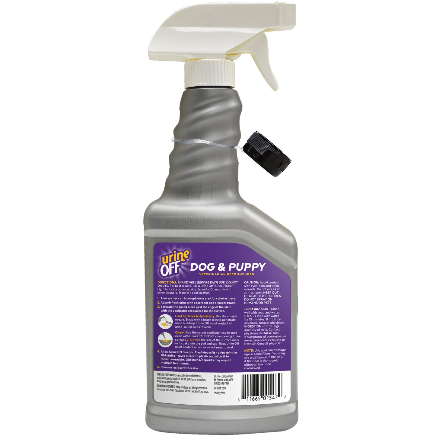 Urine Off Dog and Puppy Hard Surface Stain and Odour Remover Spray 500ml and 32oz refill