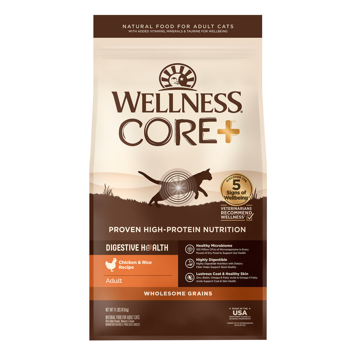 Wellness CORE Digestive Health Chicken & Brown Rice Adult Dry Cat Food