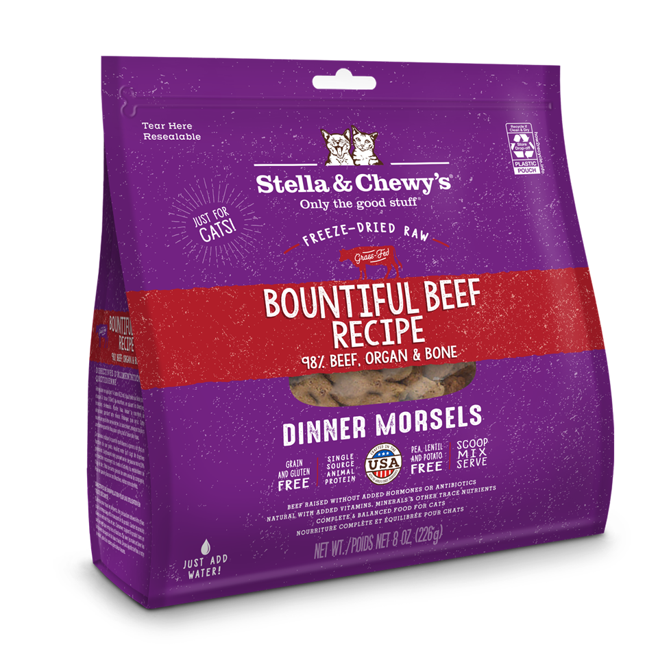 Stella & Chewy’s Bountiful Beef Freeze Dried Raw Dinner Morsels for Cats 8oz