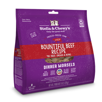 Stella & Chewy’s Bountiful Beef Freeze Dried Raw Dinner Morsels for Cats 8oz