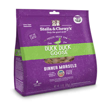 Stella & Chewy’s Duck Duck Goose Freeze Dried Raw Dinner Morsels for Cats 8oz