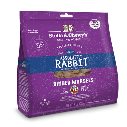 Stella & Chewy’s Absolutely Rabbit Freeze Dried Raw Dinner Morsels for Cats 8oz
