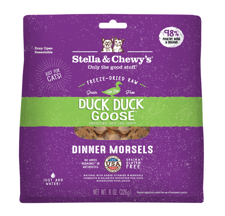 Stella & Chewy’s Duck Duck Goose Freeze Dried Raw Dinner Morsels for Cats 8oz