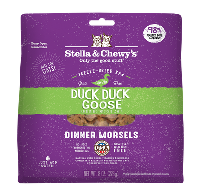 Stella & Chewy’s Duck Duck Goose Freeze Dried Raw Dinner Morsels for Cats 8oz