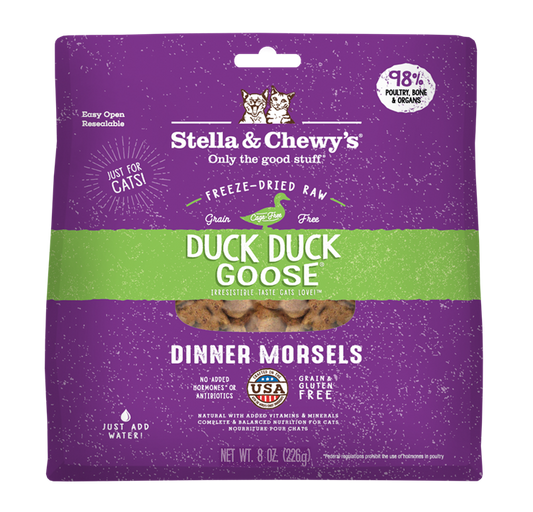 Stella & Chewy’s Duck Duck Goose Freeze Dried Raw Dinner Morsels for Cats 8oz