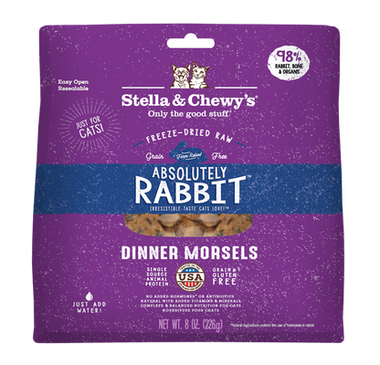 Stella & Chewy’s Absolutely Rabbit Freeze Dried Raw Dinner Morsels for Cats 8oz