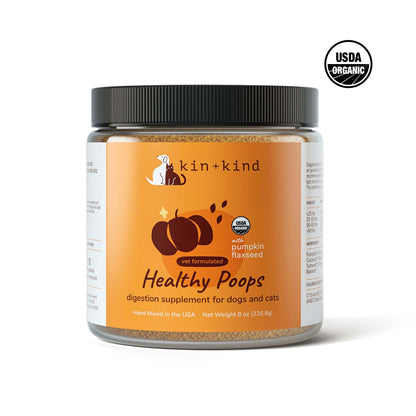 kin+kind Healthy Poops Digestive Supplement for Dogs and Cats