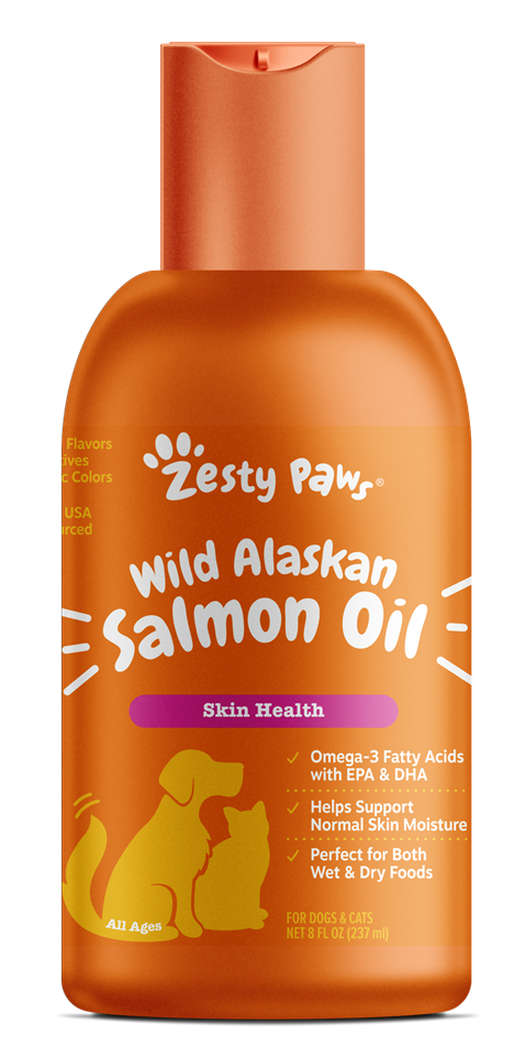 Zesty Paws Wild Alaskan Salmon Oil Omega Supplement for Cats & Dogs