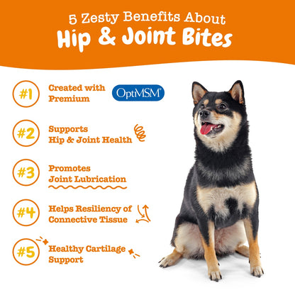 Zesty Paws Hip & Joint Mobility Bites Dog Supplement Chews 90ct