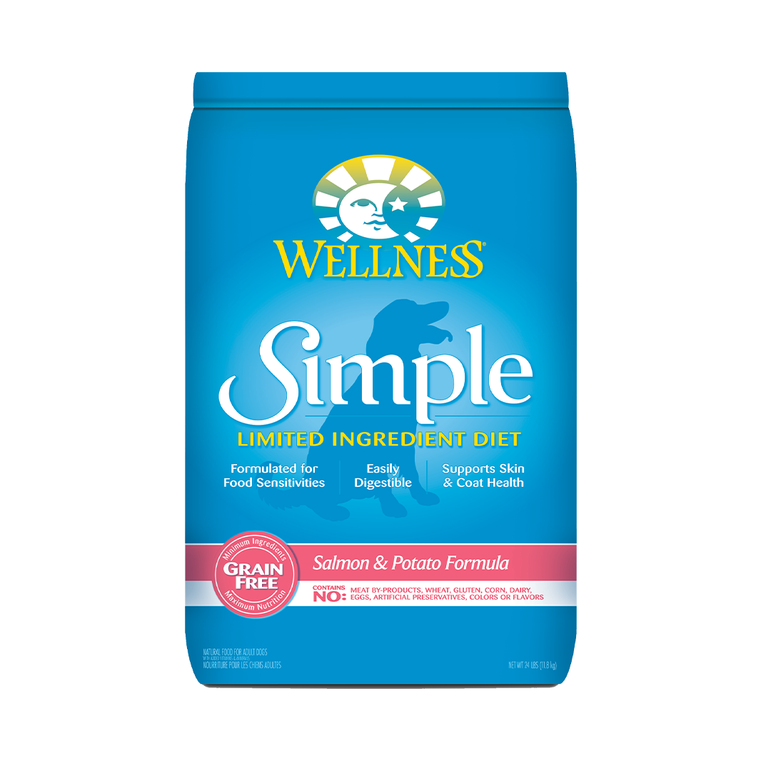 Wellness Simple Grain Free Salmon & Potato Limited Ingredient Adult Dry Dog Food 24lb