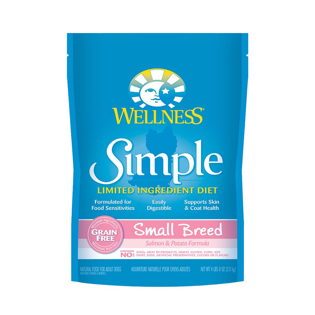 Wellness Simple Grain Free Small Breed Salmon & Potato Limited Ingredient Adult Dry Dog Food 4lb