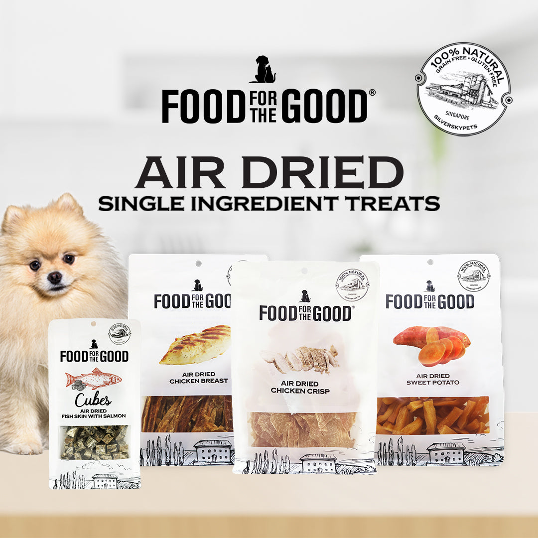 Food For The Good Freeze Dried Fish Skin with Tuna Cubes Treats for Cats and Dogs 120g