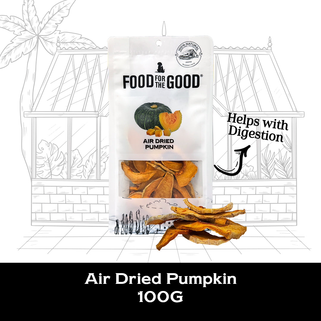 Food For The Good Air Dried Pumpkin Treats for Cats and Dogs 100g