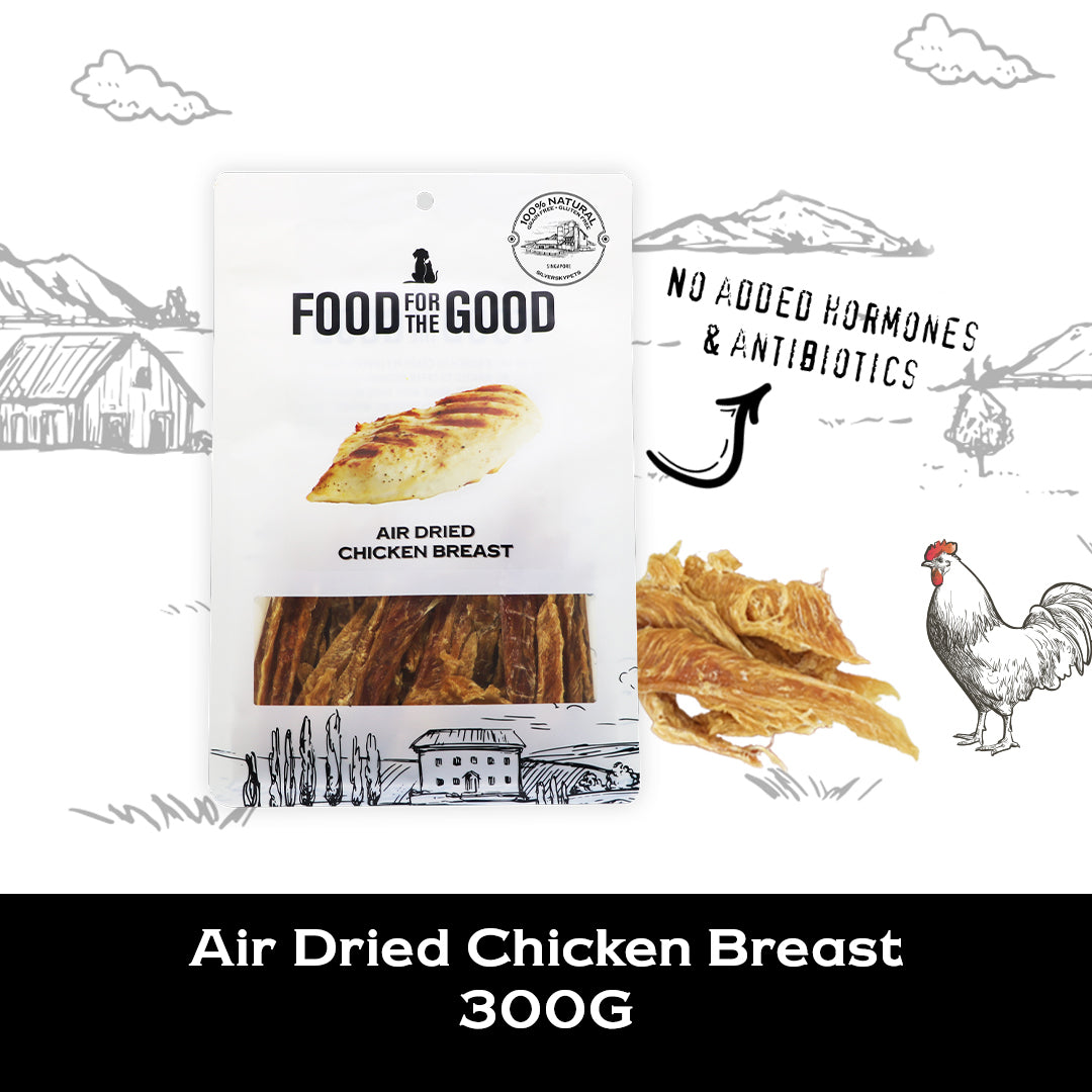 Food For The Good Air Dried Chicken Breast Treats for Cats and Dogs 300g