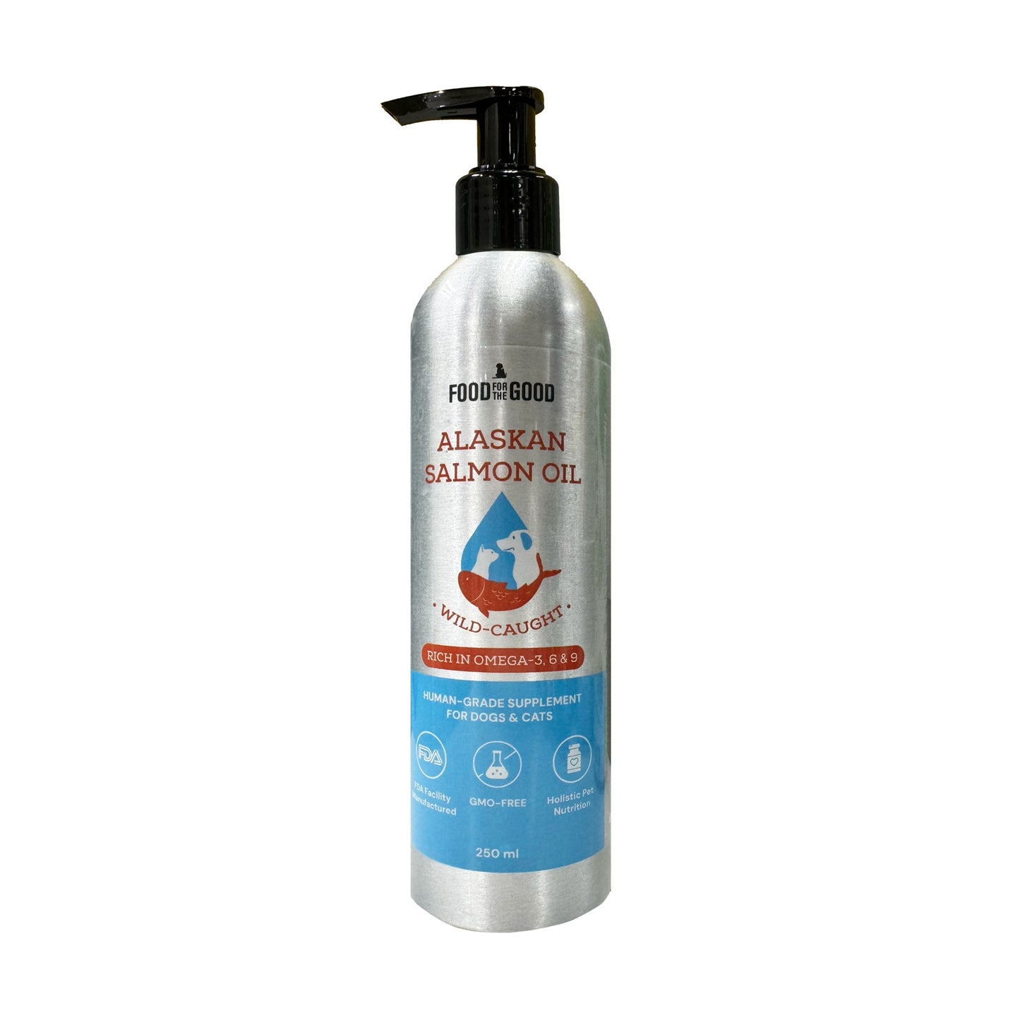 Food For The Good Alaskan Salmon Oil Supplement for Cats & Dogs 250ml