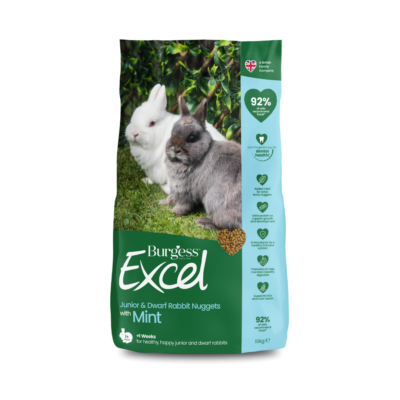 [Buy 2nd Bag @ 30% off] Burgess Excel Junior & Dwarf Rabbit Nuggets with Mint – 1.5kg