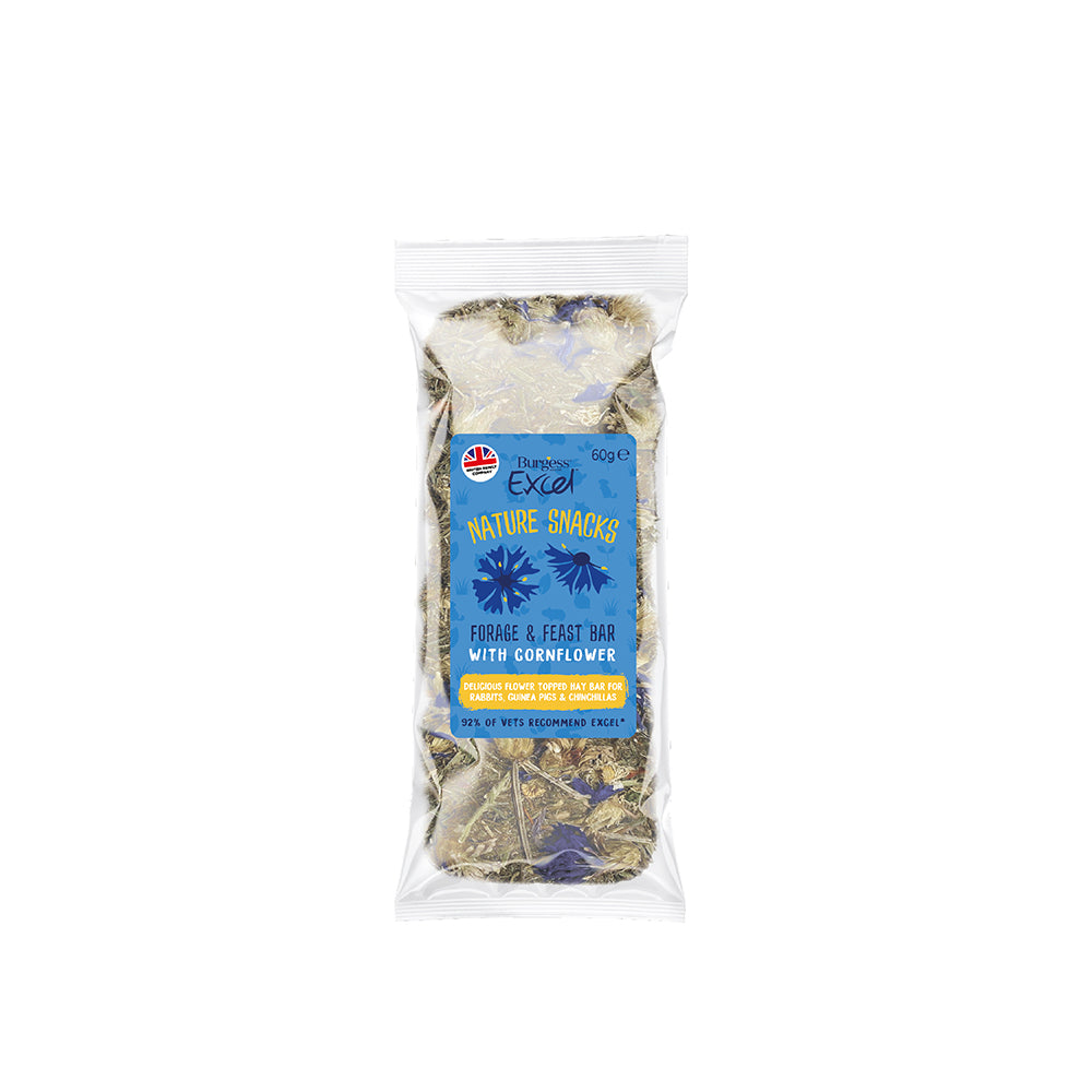 [Any 4 for $19.80] Burgess Excel Forage Feast Hay Bar with Cornflower